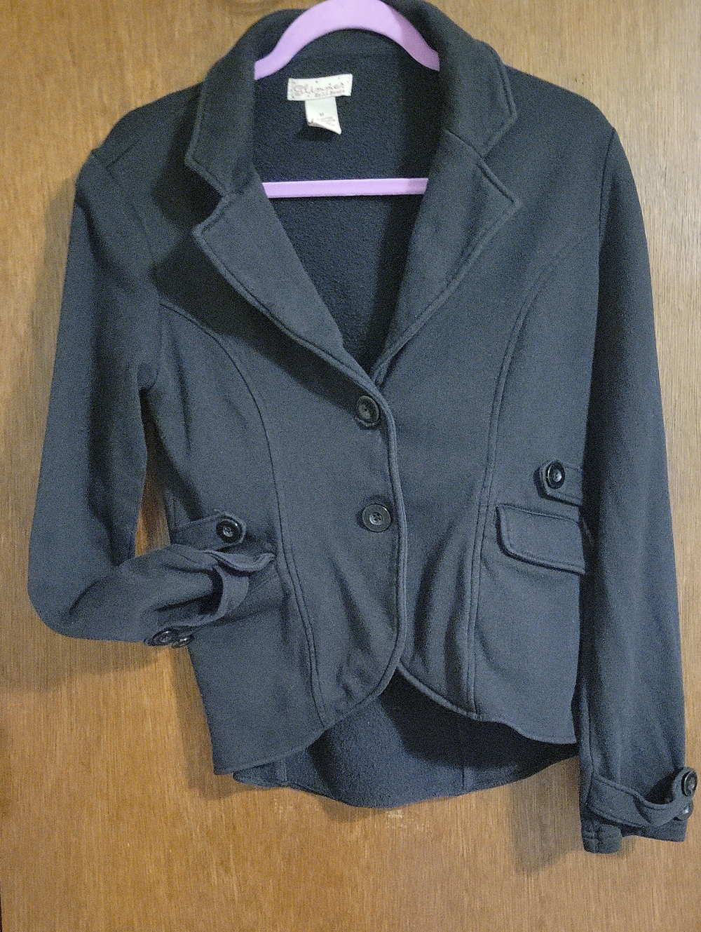 Black Fitted Women's Blazer Sweater